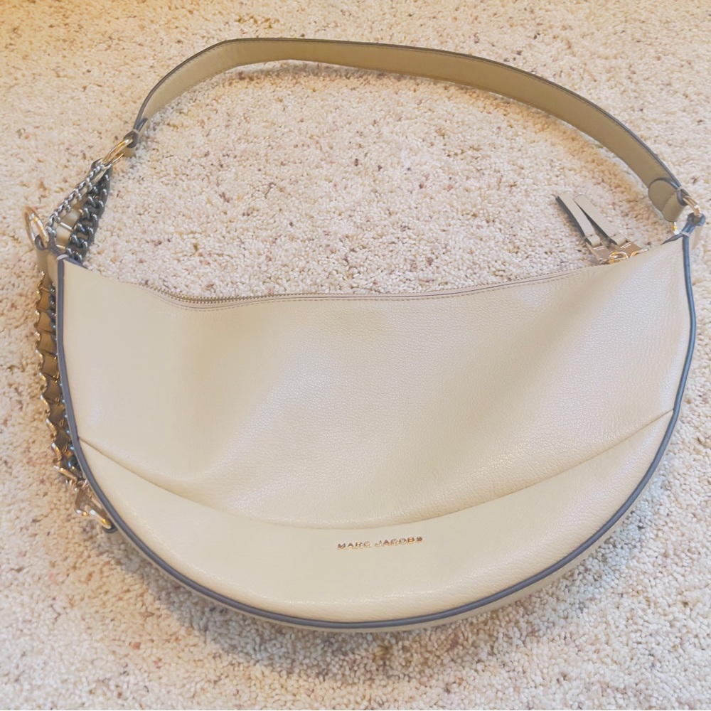 Marc Jacobs Ivory Hobo Bag with Chain Detail